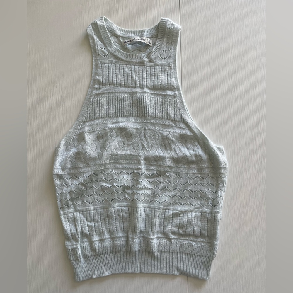 Knit halter XS light blue from Abercrombie&Fitch